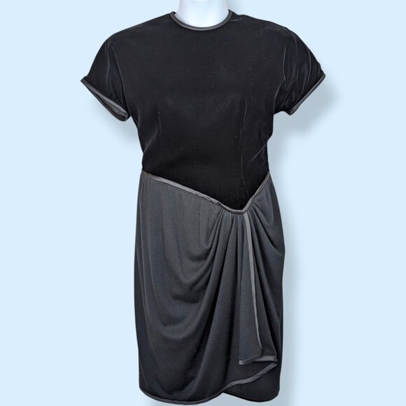V. Oscar de la Renta Studio Black Velvet Dress - Picture 1 of 9